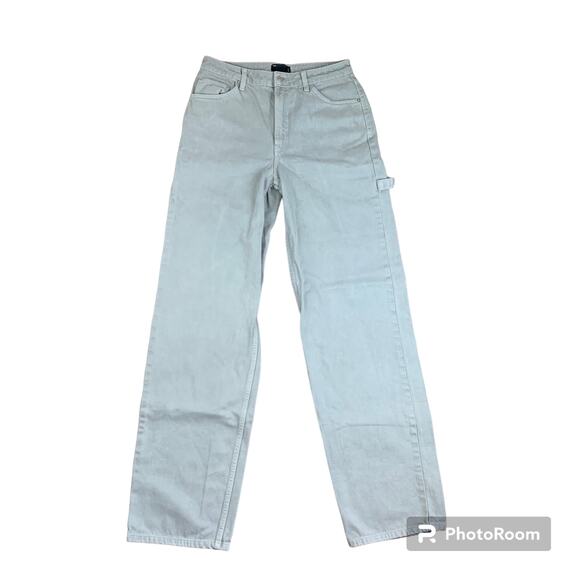 ASOS Designs Light Grey Carpenter Jeans Sz 28/36 TALL - Picture 1 of 6